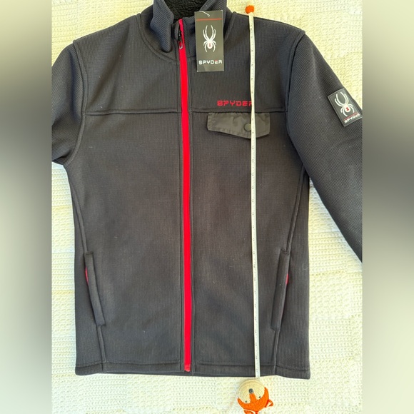 MENS SPYDER EXPO FLEECE LINED FULL ZIP INSULATED WOVEN JACKET - Picture 10 of 16